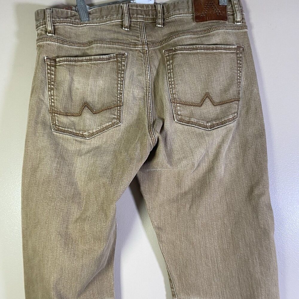 Alberto Jeans Mens 36x32 (Tag 36x34) Taupe Stone Brown Denim Modern Fit - Picture 10 of 16